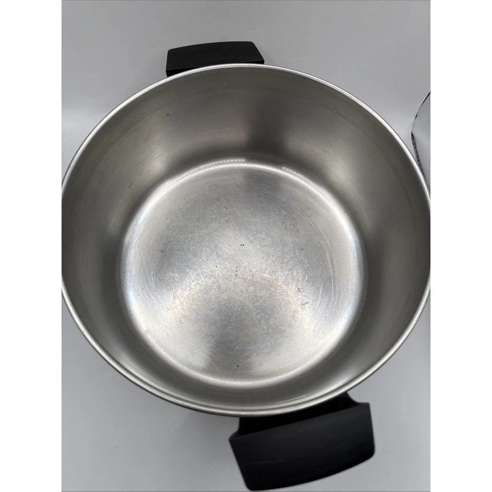 Revere Ware 1801 Stock Pot 4 1/2 QT Stainless Steel Copper Bottom w/ Lid